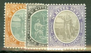 JT: St Kitts Nevis 1-9 mint CV $105; scan shows only a few