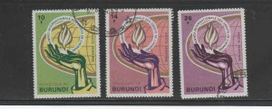 BURUNDI #C97-C99  1969 INT'L HUMAN RIGHTS YEAR      MINT VF NH  O.G  CTO