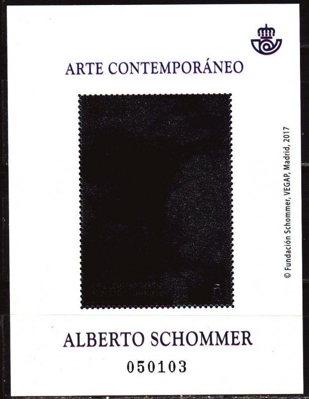 Spain. 2017. bl298. Alberto Schommer-picture. MNH.