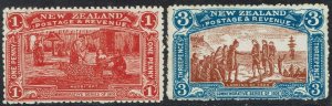 NEW ZEALAND 1906 CHRISTCHURCH EXHIBITION 1D AND 3D 