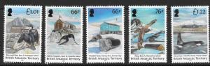 BRITISH ANTARCTIC TERR. SG675/79 2015 HISTORIC HUTS  MNH