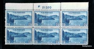BOBPLATES US #745 Crater Lake Top Plate Block F21320 F-VF NH SCV=$22.5 *
