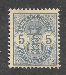 Danish West Indies (DWI) Scott #22 Mint 5c 2018 CV $17.50