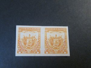 Salvador 1876 Sc 156 imperf. pair MNG