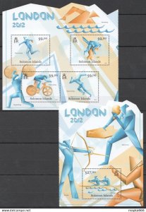 Ls 2012 Solomon Islands Olympic Games London 2012 #1556-1560 1+1 Mnh