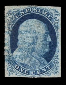 MOMEN: US STAMPS #9 IMPERF USED VF/XF LOT #89969*