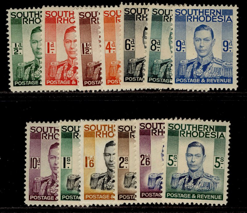 SOUTHERN RHODESIA SG40-52, complete set, LH MINT. Cat £85.