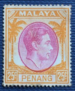 Malaya Straits Settlements PENANG 1949 KGVI 25c MNG SG#16 M4969