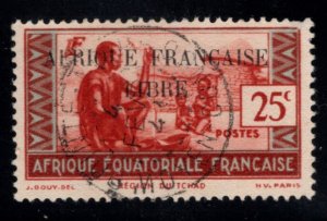 French Equatorial Africa Scott 88 Used 1941 LIBRE Overprint stamp