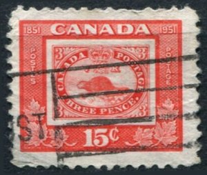 Canada Sc#314 Used, 15c lt scar, Canadian Stamp Centenary (1951)