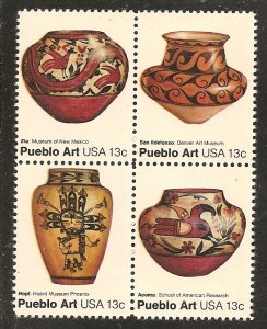 USA   Scott  1709a  Folk Art   MNH  Block