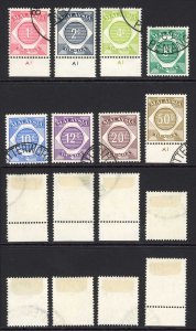 Malaysia SGD1/8 1966 Postage Dues Set of 8 Used