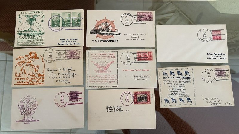 WW2 Cover Collection of 75 Naval Ships at Pearl Harbor on DEC 7 1941 with Better