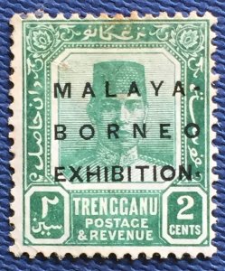 MALAYA-BORNEO EXHIBITION MBE opt TRENGGANU 1922 2c Raised Stop MLH SG#48c M4797