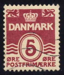 Denmark #224 Numeral, used (0.25)