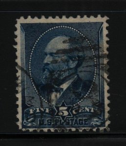 1888 Garfield Sc 216 sound used 5c indigo  CV $20