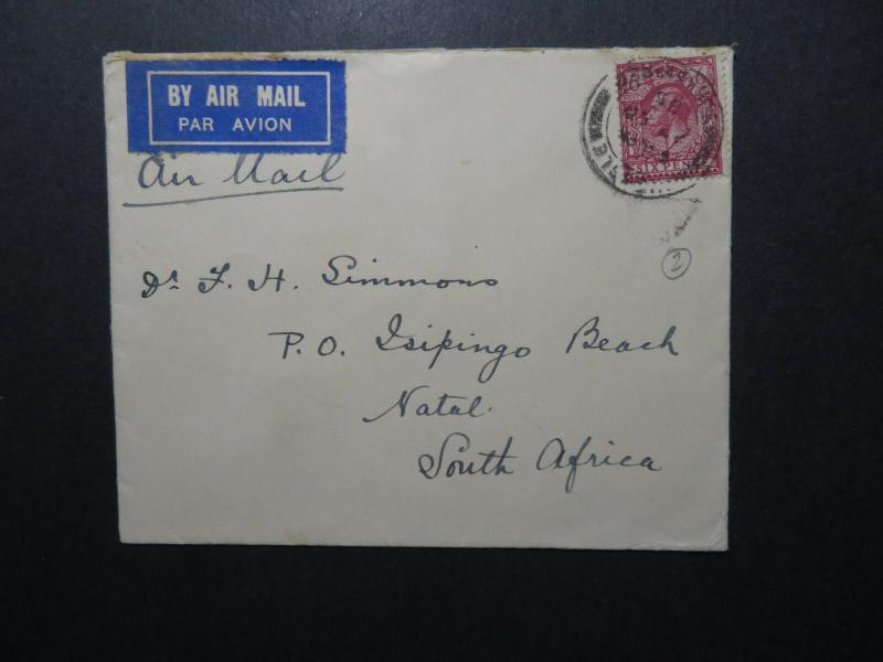 Great Britain 1935 Airmail Cover to Natal - Z12523