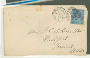 Great Britain 114 1887 2 1/2c Queen Victoria on a posmarked Victoria Docks cover with the 4 page husband to wife letter on Th