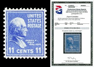 Scott 816 1938 11c Presidential Issue Mint Graded XF 90 NH with PSE CERT