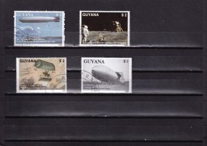 ER03 Guyana 1989 150th Anniversary of the birth of Zeppelin used stamps