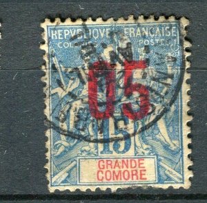 FRENCH COLONIES; 1890s Classic Tablet issue used 15c. value + Postmark, Comore