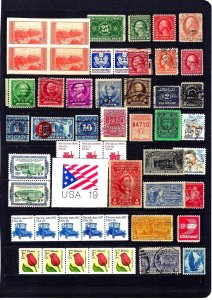 JASTAMPS:  Nice Vintage US Old  Stamp  LOT Collection, see scan