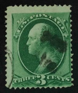 MOMEN: US STAMPS #158j DOUBLE IMPRESSION USED PSE CERT LOT #73816