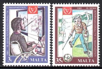 Malta - 1981 International Year for Disabled Persons Set MNH** SG 663-664