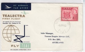 Fiji 1960 Tealectra First Flight Cover BP8264