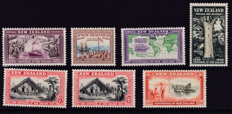 New Zealand 1940 KGVI Scenes Set Complete (13) in VF/Mint(*) condition