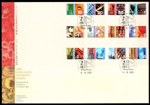 Hong Kong 2002 Definitives FDC Low Values Bridge Postmark