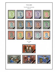 COLOR PRINTED THAILAND 1971-1999 STAMP ALBUM PAGES (245 illustrated pages)