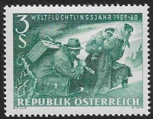 Austria - # 650 - World Refugee Year - MNH