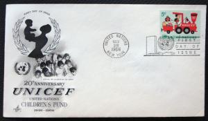 UN #162 FDC (Cacheted) (Pencil Address Erased) L10