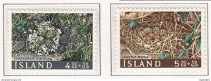 Sp729 1967 Iceland Nature Bird Eggs Michel #413-4 1Set Mnh