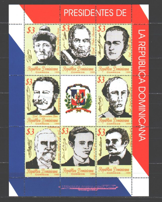 Dominican Republic. 1999. Small sheet 1952-59. Presidents of the Dominican Re...