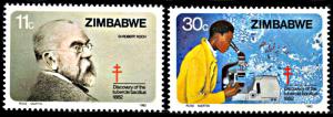 Zimbabwe 456-457, MNH, Centennial of TB Bacillus Discovery by Robert Koch