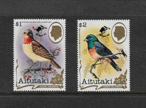 BIRDS - AITITAKI #452-3 MNH