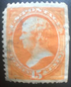 1870 15 Cent Daniel Webster US Stamp #152 Used