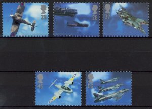 [Hip20] Great Britain 1997 : Planes - Good Set Very Fine MNH Stamps