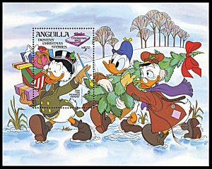 Anguilla 556, MNH, Disney Christmas 1983,Dicken's Pickwick Papers souvenir sheet