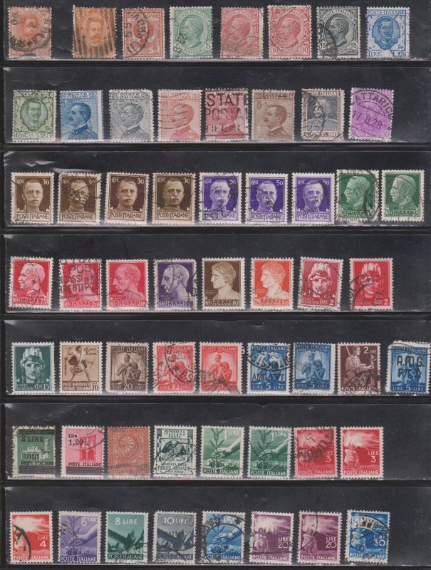 ITALY Collection Of Used Stamps - Duplication & Some Minor Faults