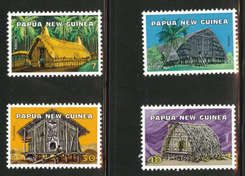 Papua New Guinea, PNG  Scott 433-436 MNH** 1976 House set