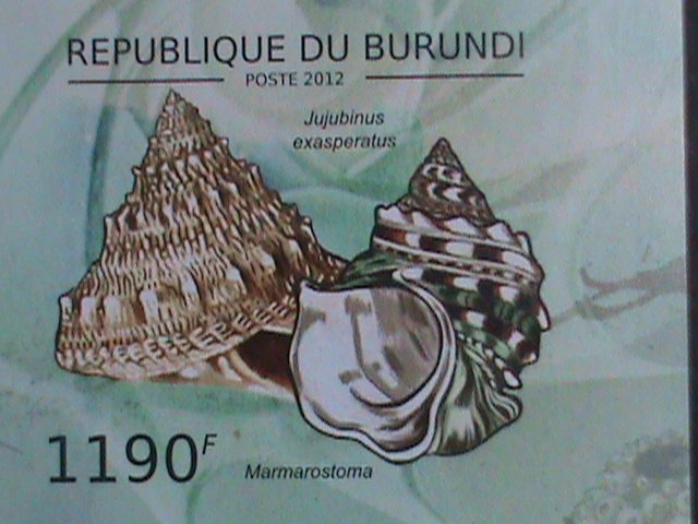 ​BURUNDI STAMP-2012-SC#1210 SEA SHELLS IMPERF-MNH S/S SHEET VERY FINE