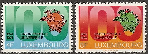 LUXEMBOURG  551-52 MNH 1974 UPU Centenary