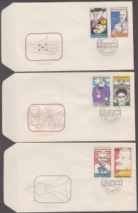 CZECHOSLOVAKIA Sc # 1628-33 FDC SET of 3 COMPLETE CZECH WRITERS and AUTHORS