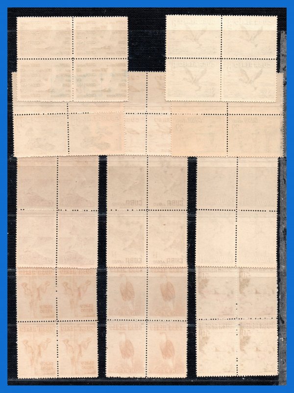 1956 - Cuba - Scott n C 136 / C 146 - BL. de 4 - MNH - Gran Lujo- CU- 10
