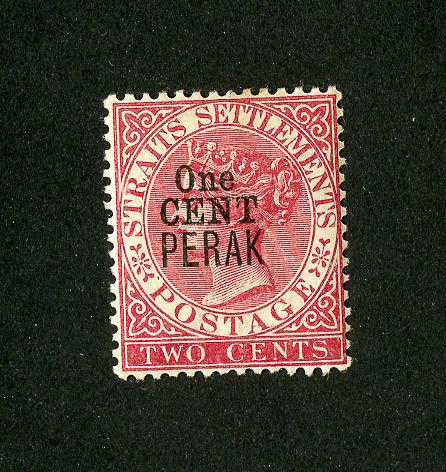 Perak Stamps # 15 VF OG LH Scott Value $65.00