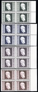 Austria Stamps # 167-70 MNH XF Blocks Of 4 Scott Value $80.00