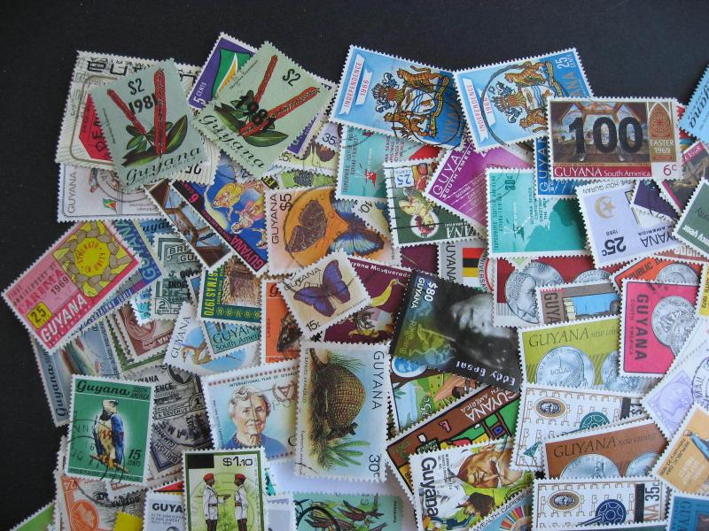 Guyana older collection of 200 different, mixed condition, no British Guiana